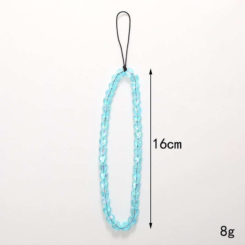 Hot Selling Colorful Beaded Mobile Phone Straps Versatile Mermaid Love Pendant Case