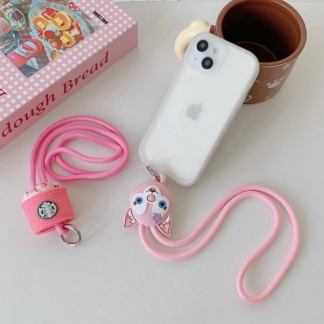 Detachable Small Package Camera Mobile Phone Strap with Patch Neck Crossbody Water Cup Hanging Rope