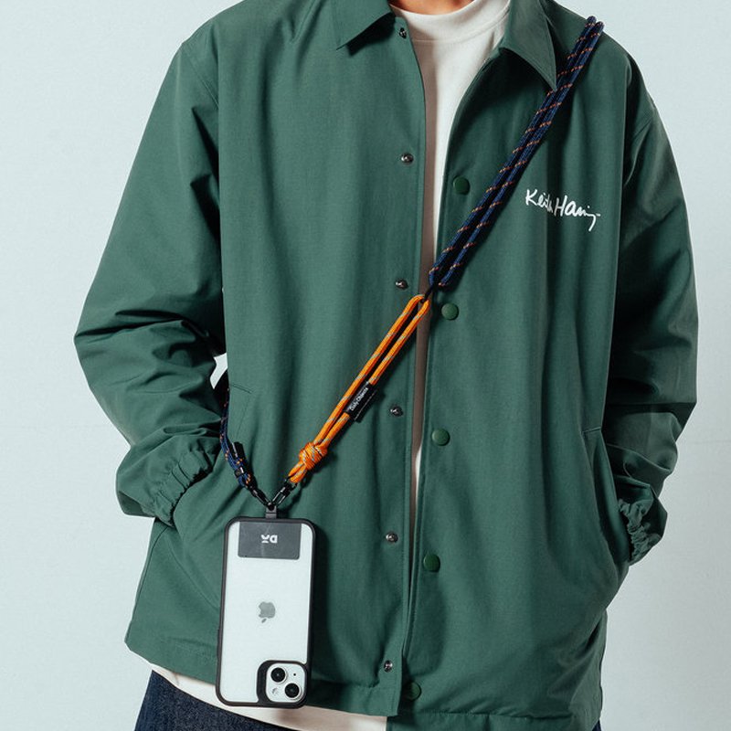 New Black Crossbody Phone Lanyard Strap Universal Adjustable Mobile Phone Strap Tether Patch Phone Lanyard With Patch