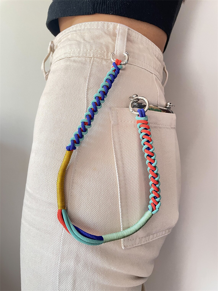 Personalized Custom Logo Braided Silk Neck Mobile Phone Charm Strap Cross Body Chain Strap for Cell Phone