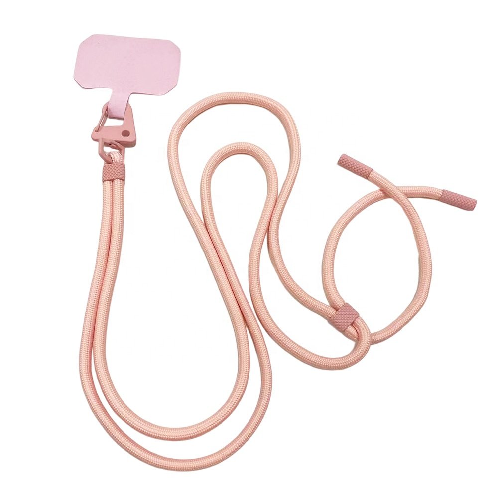 Universal Long Mobile Phone Strap Lanyard Holder With Patch Detachable Adjustable Rope Custom Color Crossbody Phone Necklace