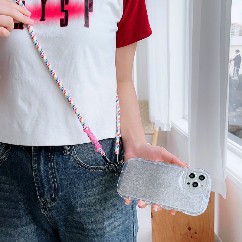 High Quality Nylon Phone Lanyard Custom Printed Long Detachable Lanyard with Mobile Phone Patch
