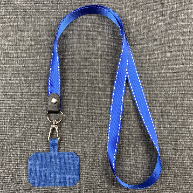 Good Quality Wide Mobile Phone Strap Removable Polyester Fiber Universal Cell Phone Strap Holder Phone Lanyard with Patch Pad