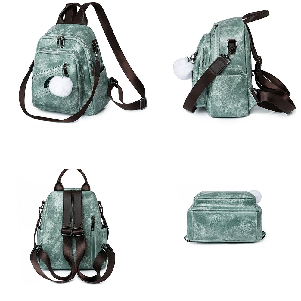 KBW148 2023 New PU Anti-theft Double Shoulder Women Backpack Multifunctional Soft Leather Large Backpack Travel Bag For Ladies