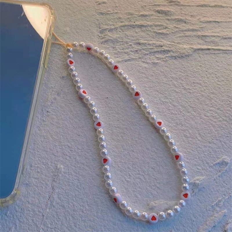 Pearl Chain Acrylic Bead Anti-lost Mobile Phone Straps Accessories