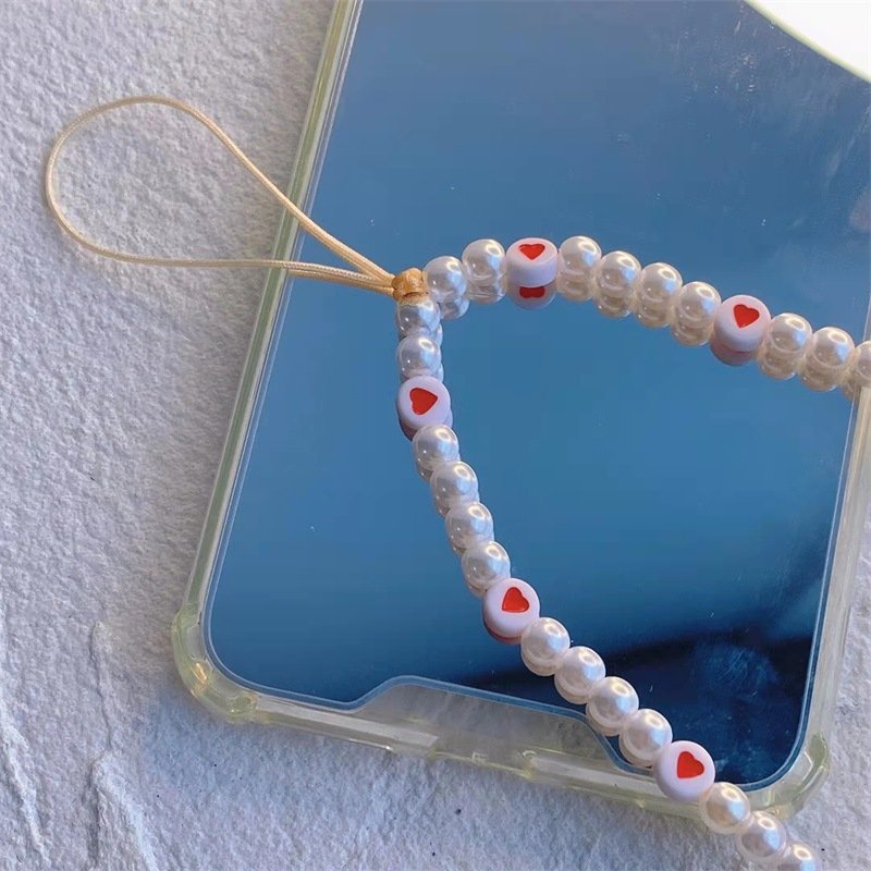 Pearl Chain Acrylic Bead Anti-lost Mobile Phone Straps Accessories