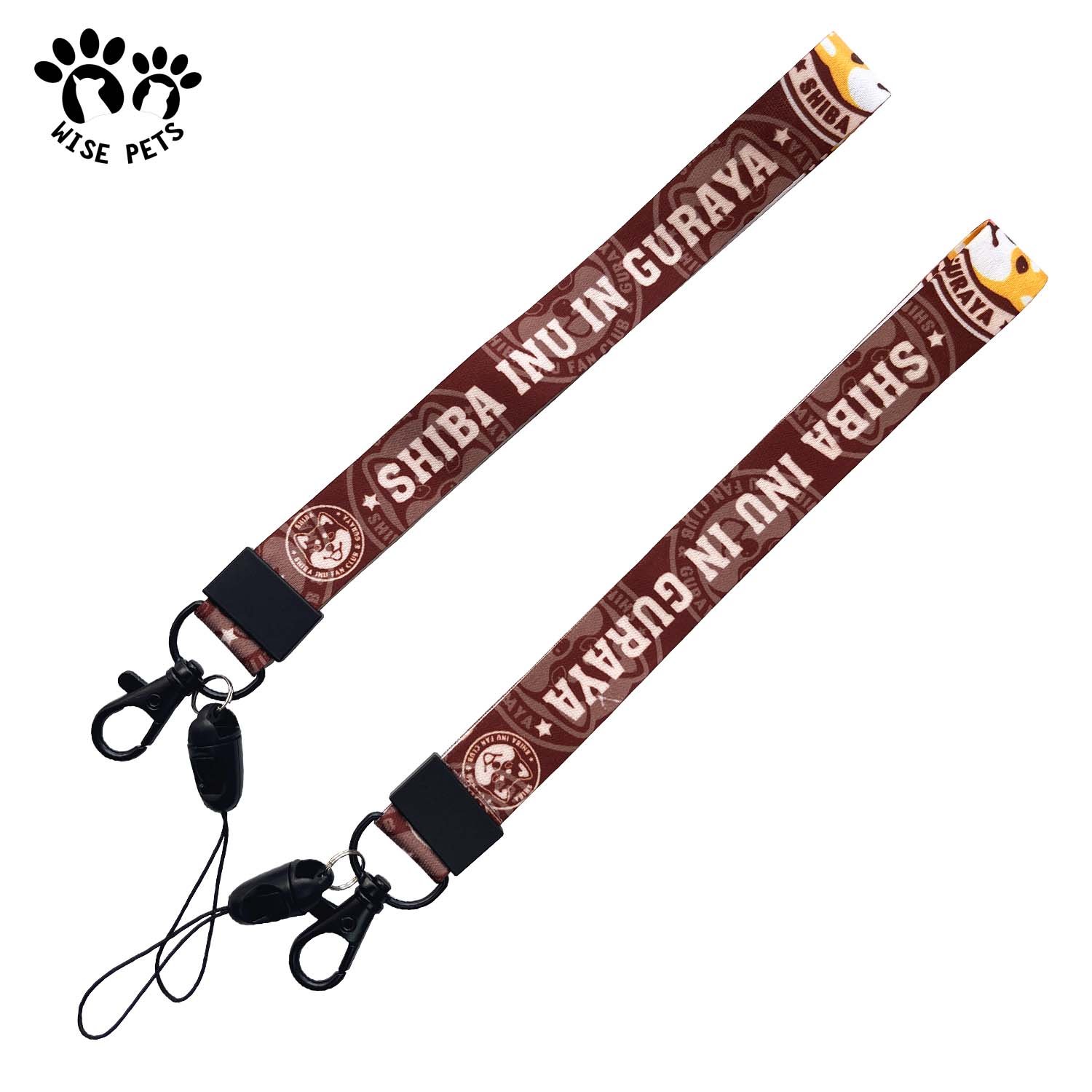 Eagle Hook Olecranon Key Carabiner Short Nylon Strap Mobile Phone Key Wrist String Sublimation Printed Keychain Lanyard