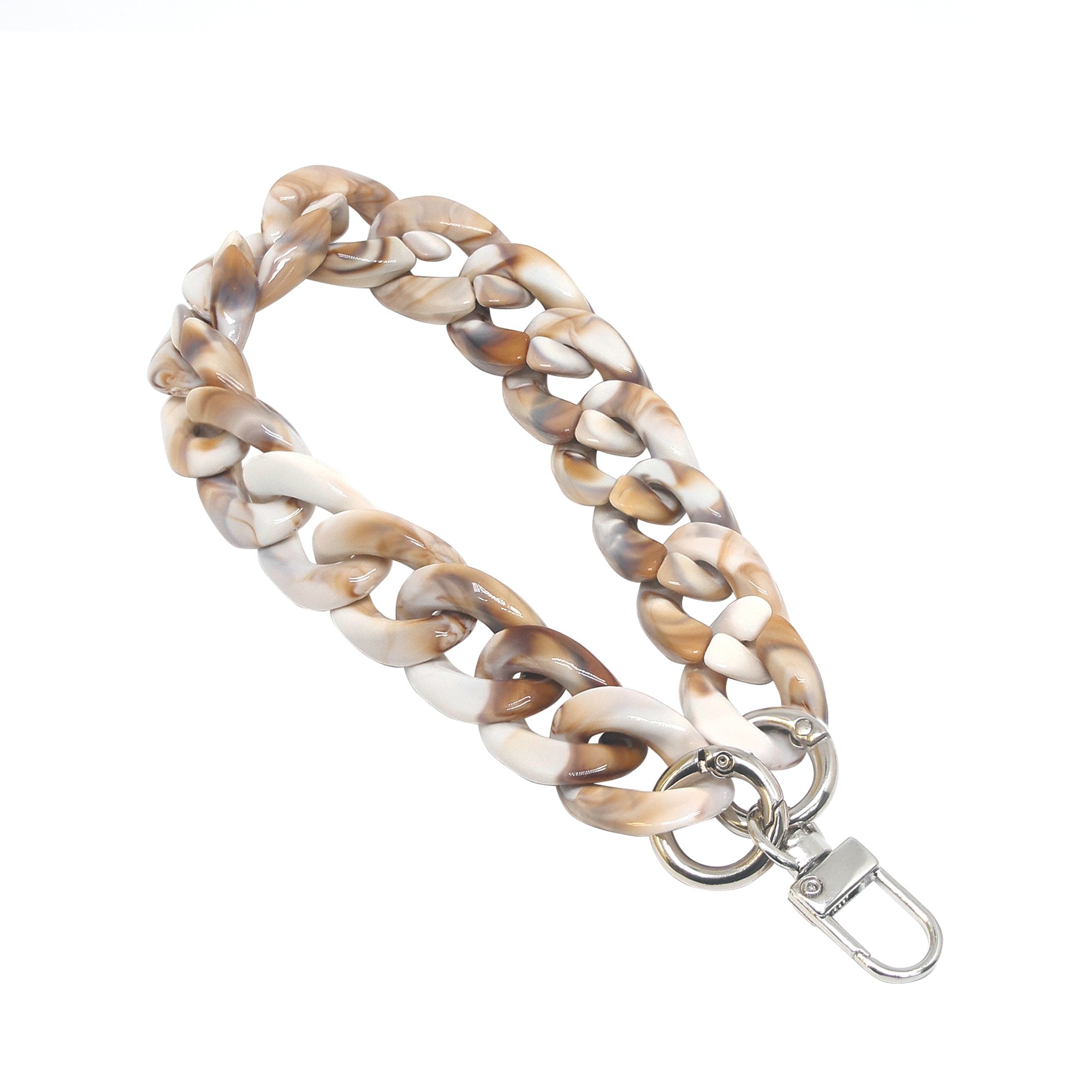 Colorful Acrylic Chain Strap, Acrylic Purse Chain Handle Rainbow Resin Handbag Strap Replacement Short Clutches Handles