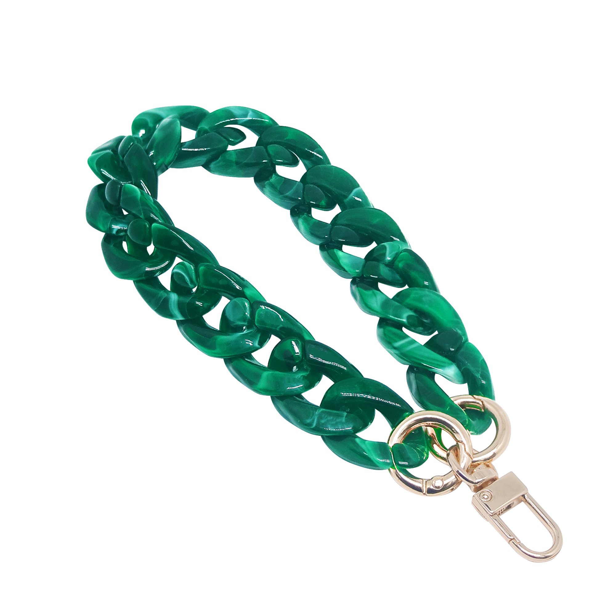 Colorful Acrylic Chain Strap, Acrylic Purse Chain Handle Rainbow Resin Handbag Strap Replacement Short Clutches Handles