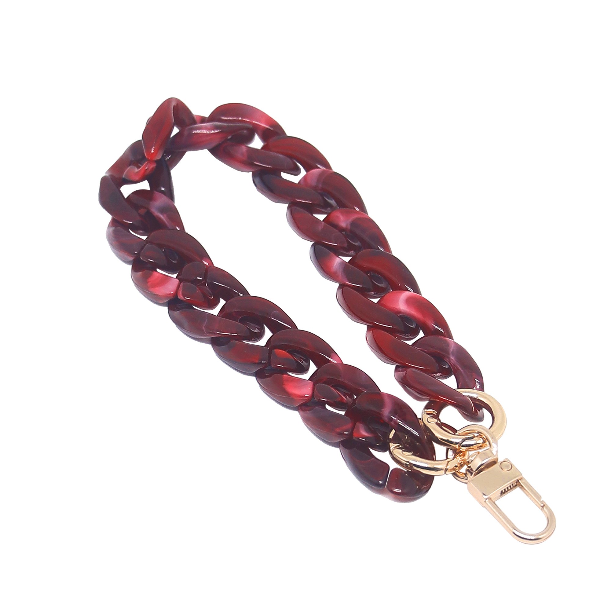 Colorful Acrylic Chain Strap, Acrylic Purse Chain Handle Rainbow Resin Handbag Strap Replacement Short Clutches Handles