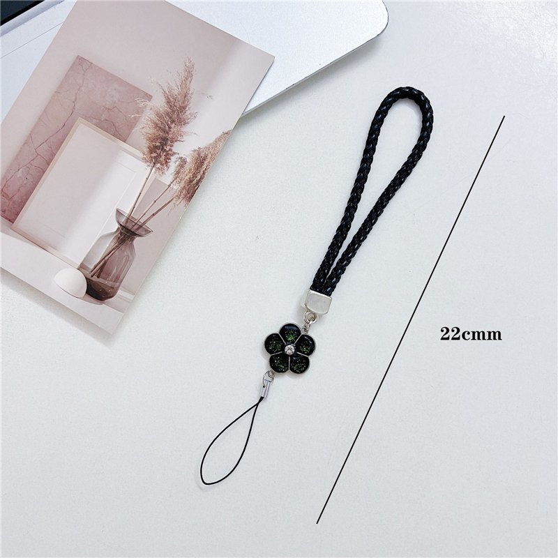 Gadgets Mobile Phone Clover Strap Braided Hand Wrist Lanyard For USB Flash Drive ID Card Universal Weave Rope Short Keychain