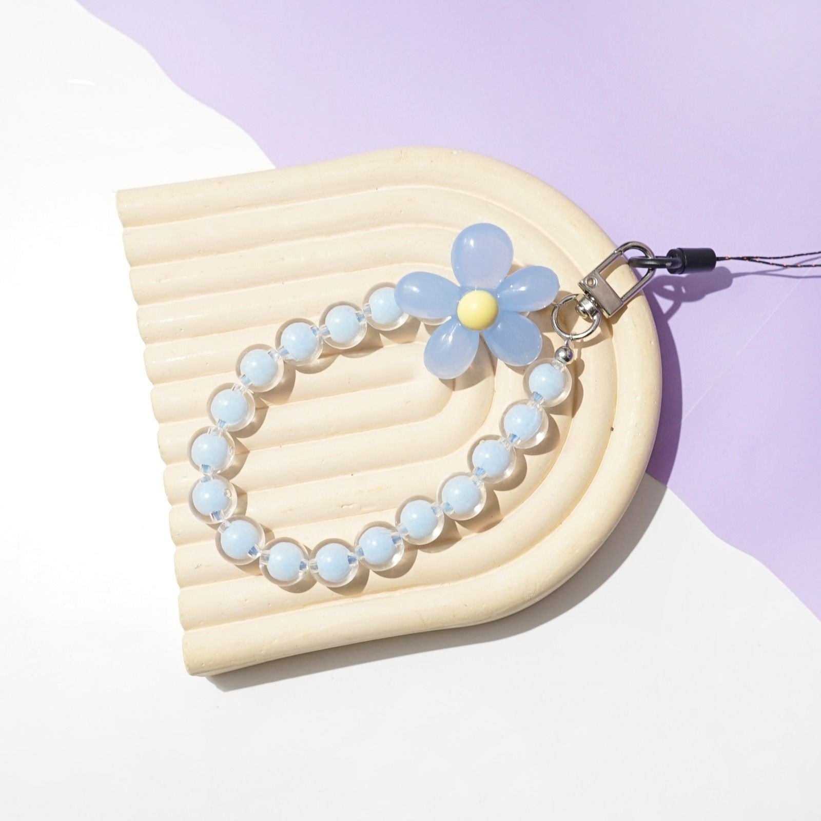 High quality Cartoon Crystal Bead Phone Charm Lanyard with Strap
