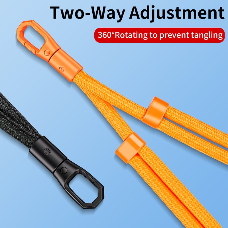 Universal Fashionable Polyester Mobile Phone Lanyard Short Wristlet Keychain Rope with Phone Tether Patch for Cell Phone Use