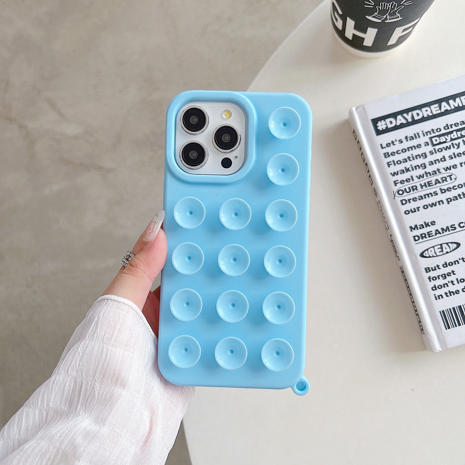 Stick-It TPU Suction Phone Case for iPhone 16 15 14 13 12 plus Pro max Non-Slip Phone Accessories
