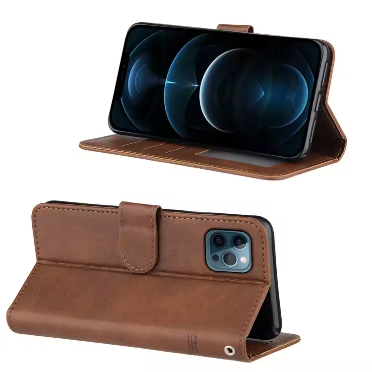 Multifunction Flip Cover PU Leather TPU Holder Mobile Phone Case For Iphone 16 15 14 13 Pro Max Plus Anti Shock Protection