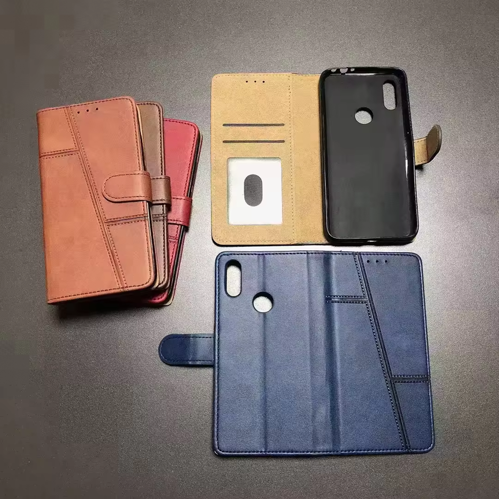 Multifunction Flip Cover PU Leather TPU Holder Mobile Phone Case For Iphone 16 15 14 13 Pro Max Plus Anti Shock Protection