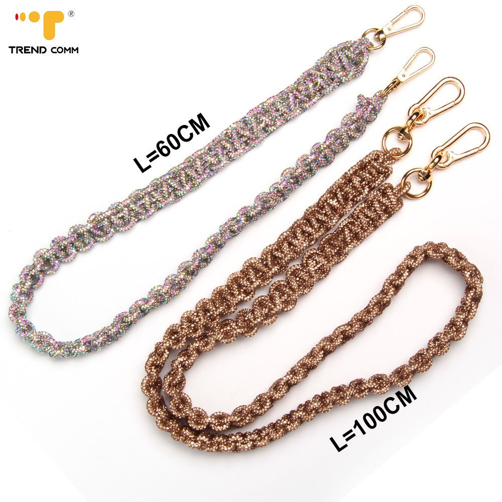2024 Customized Handmade Luxury Women's Crossbody Diamond Chain Necklace Sparkling Mobile Phone Strap