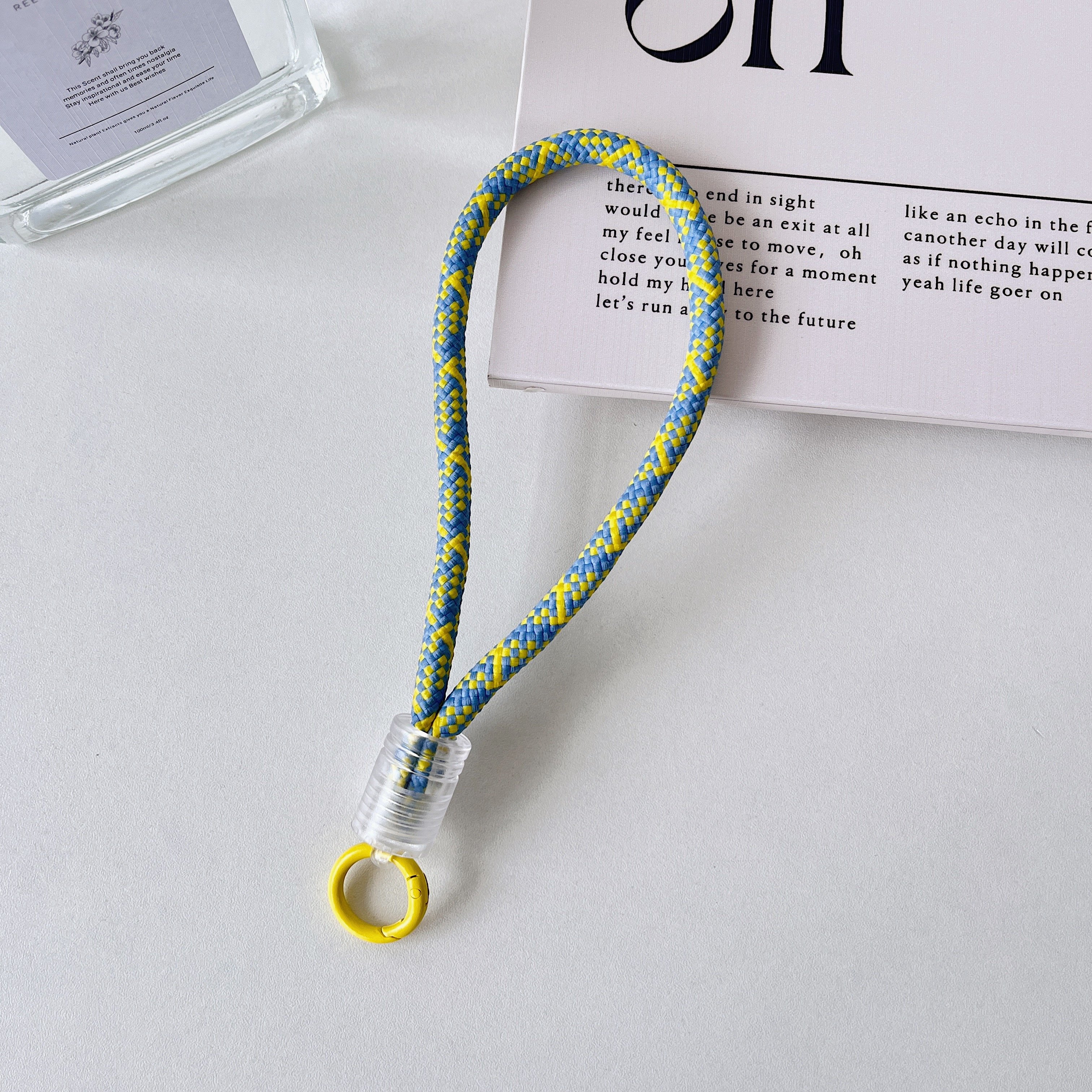 Removable universal necklace mobile phone lanyard nylon patch diagonal neck clip metal buckle metal lanyard rope belt