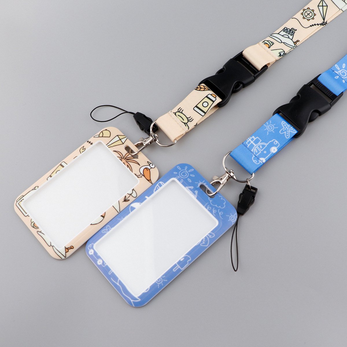 Personalized Custom Printing Logo Blank Polyester Lanyard With Seatbelt Buckle ID Card Holder Rope Mobile Phone Lanyard