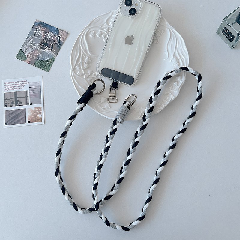 Universal Polyester Cell Phone Crossbody Neck Strap Lanyard with Tab Low Price Mobile Phone Accessory Chain Charms