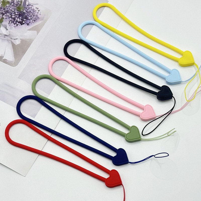 Promotional New Style mobile phone lanyard love silicone wrist strap USB Disk liquid Comfortable Flexible silicone lanyard