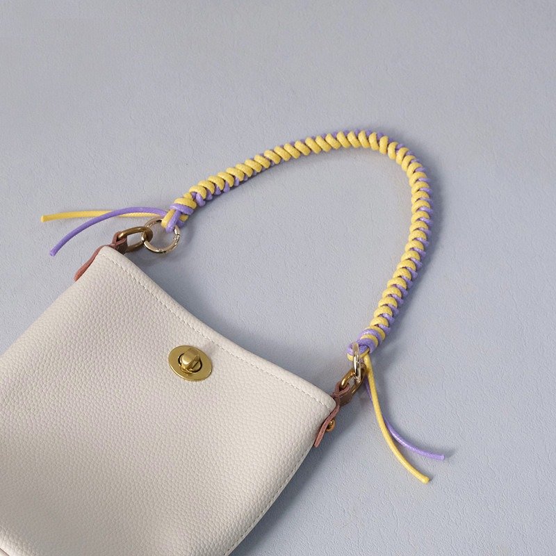 Colorful Versatile Wax Cord Handmade Rope Bag For Handbags Strap Multi-Color Hand-Held Mobile Phone Holder Lanyard Straps 35cm