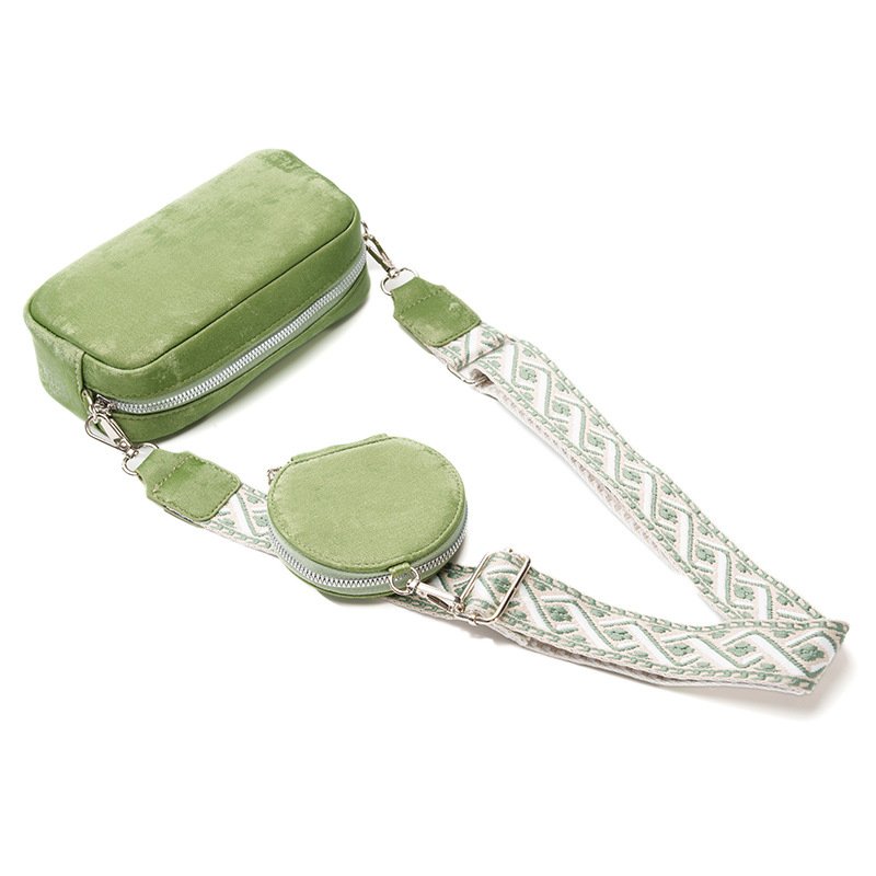 2024 New Women's Single Shoulder Crossbody Bag Candy Color Wide Strap Multi-Function Mobile Phone Case Stylish Bag