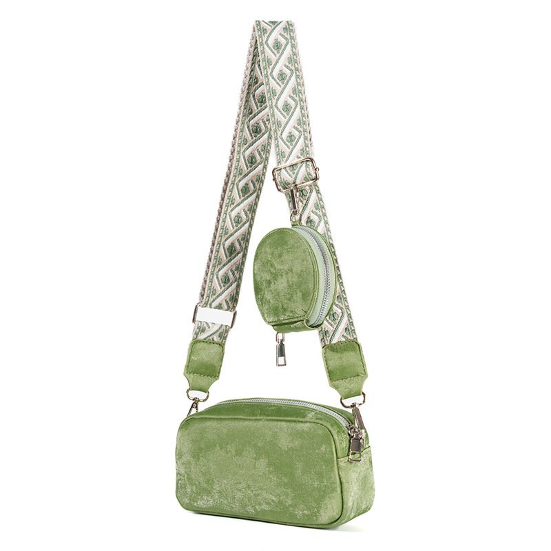 2024 New Women's Single Shoulder Crossbody Bag Candy Color Wide Strap Multi-Function Mobile Phone Case Stylish Bag