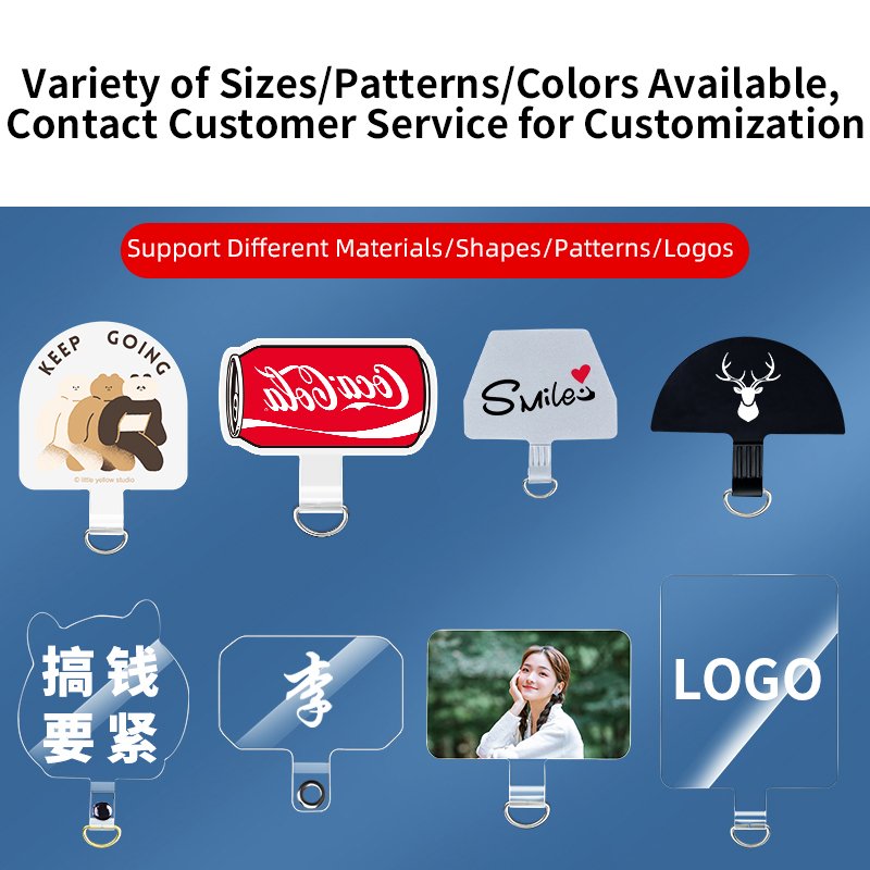Customizable Mobile Phone Straps TPU Fixed Phone Lanyard Clip Fabric PVC Gasket Shell Card Back Sticker Sling Rope Connection
