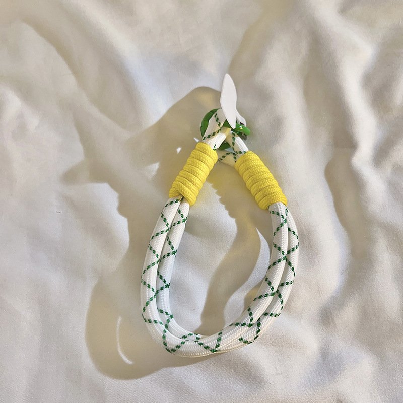 GT 2024 New Cell Phone Lanyard Colorful Nylon Braided Wristband CCB Camera Clip Piece Double Chain Keychain Accessories