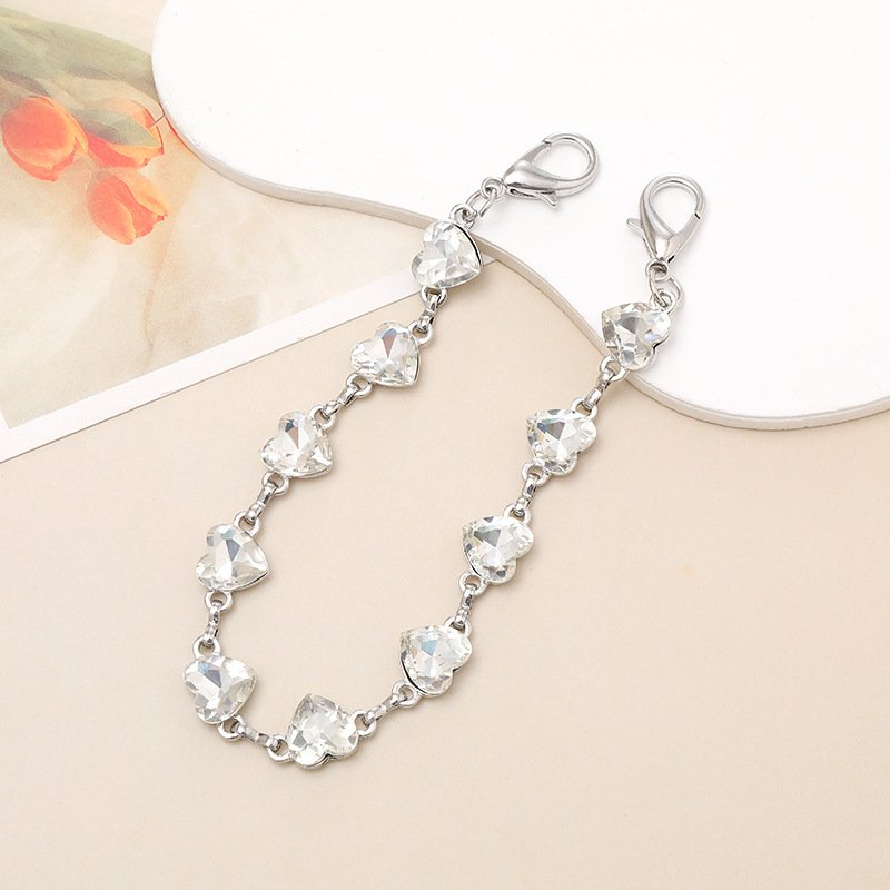 Diamond Water Cup Chain Gem Bracelet Phone Case Pendant Stylish Mobile Phone Straps