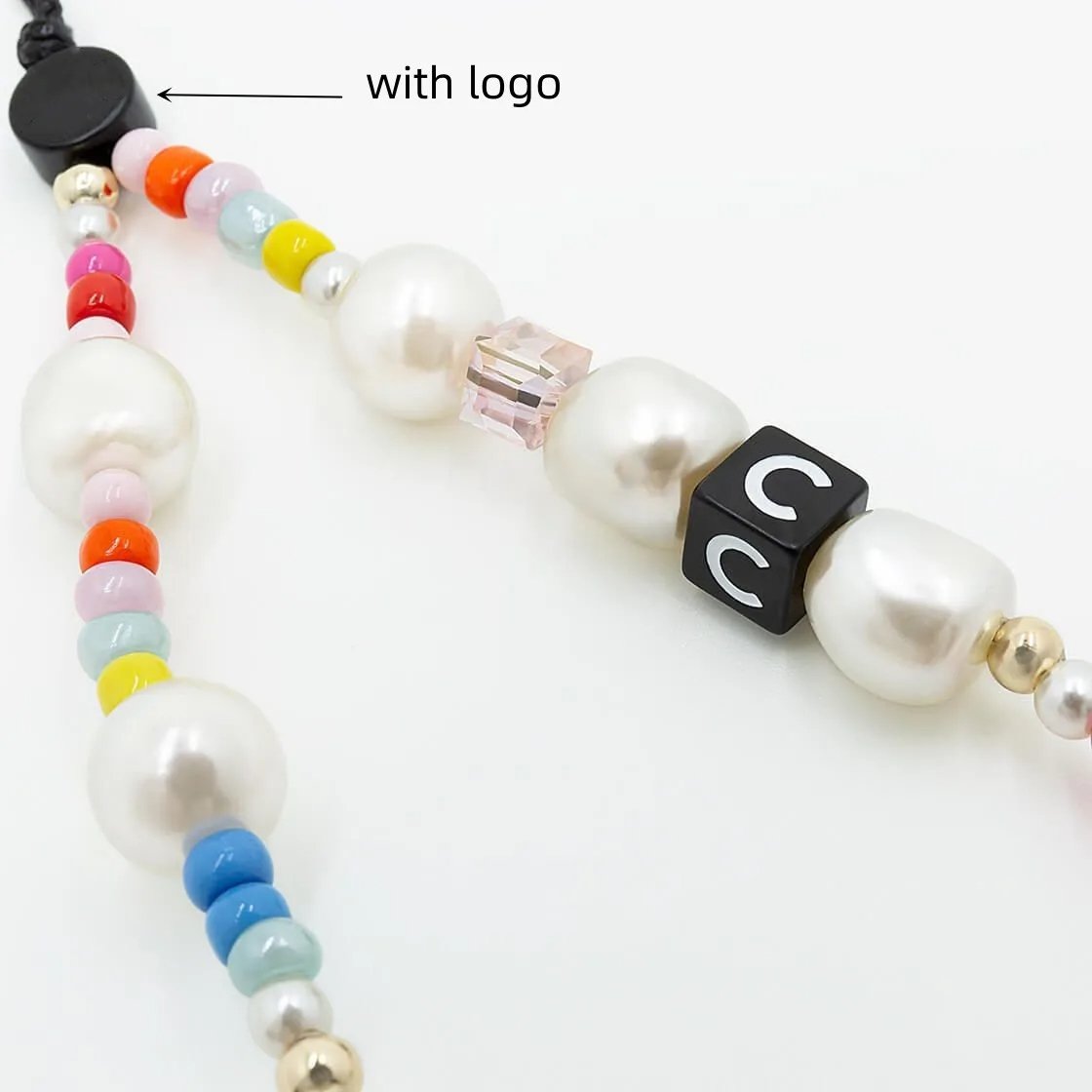2023 New Acrylic Pearls Phone Charm Strap Y2K Gift Friend Colorful Beads Cell Phone Chain