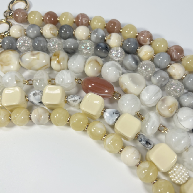 High Quality Ladies Bag Accessories Fancy Resin Bead Strap Handmade Acrylic Thick Chain for Purse Handbag Handles