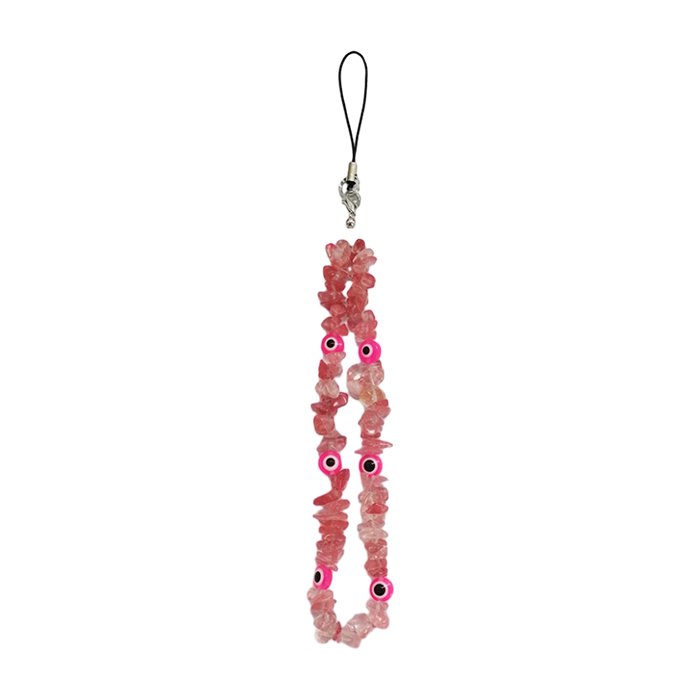 Natural Crystal Mobile Phone Lanyard DIY Beaded Stone Gemstone Mobile Phone Chain Wrist S