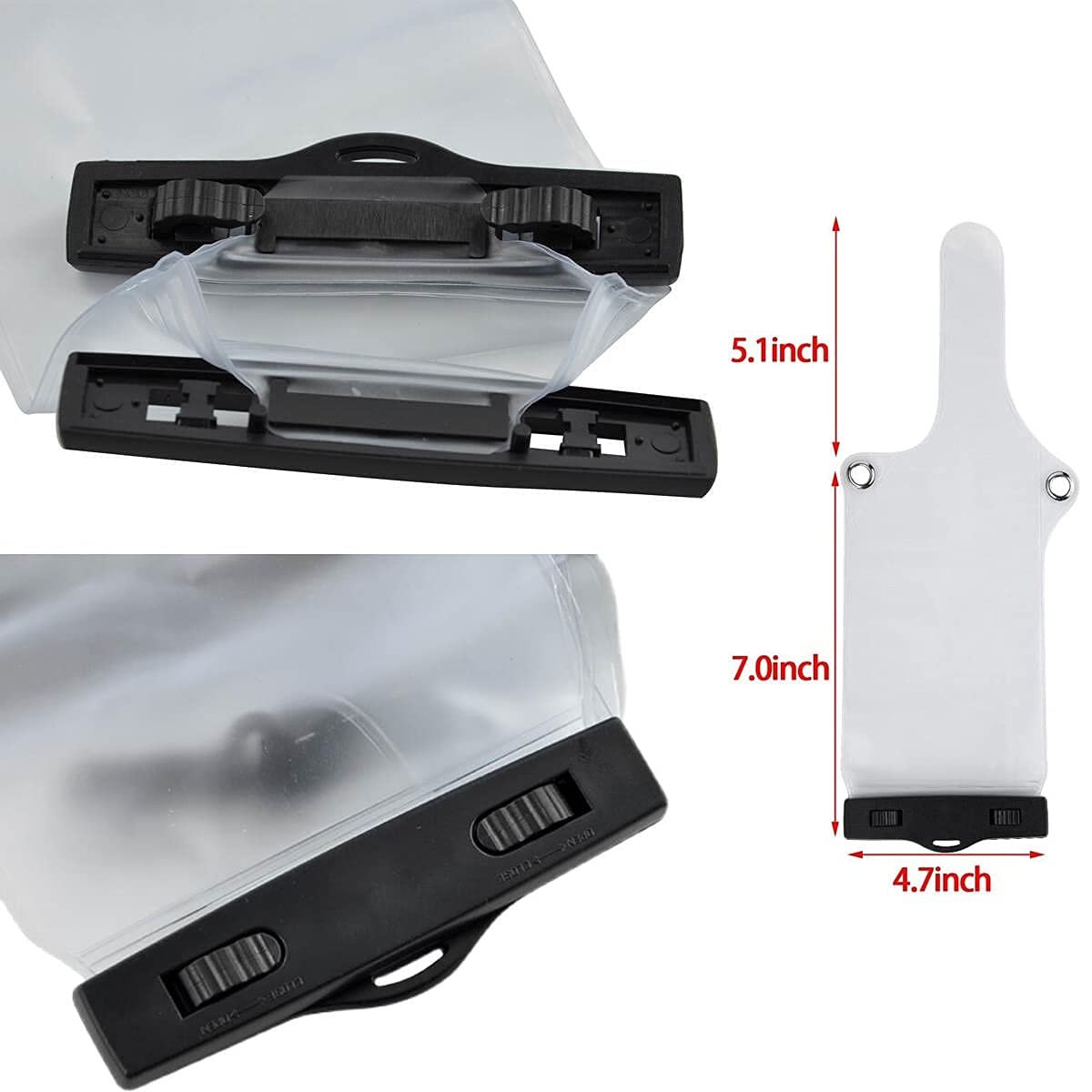Portable Walkie Talkies Waterproof Radio Bag Case with Clip Lanyard