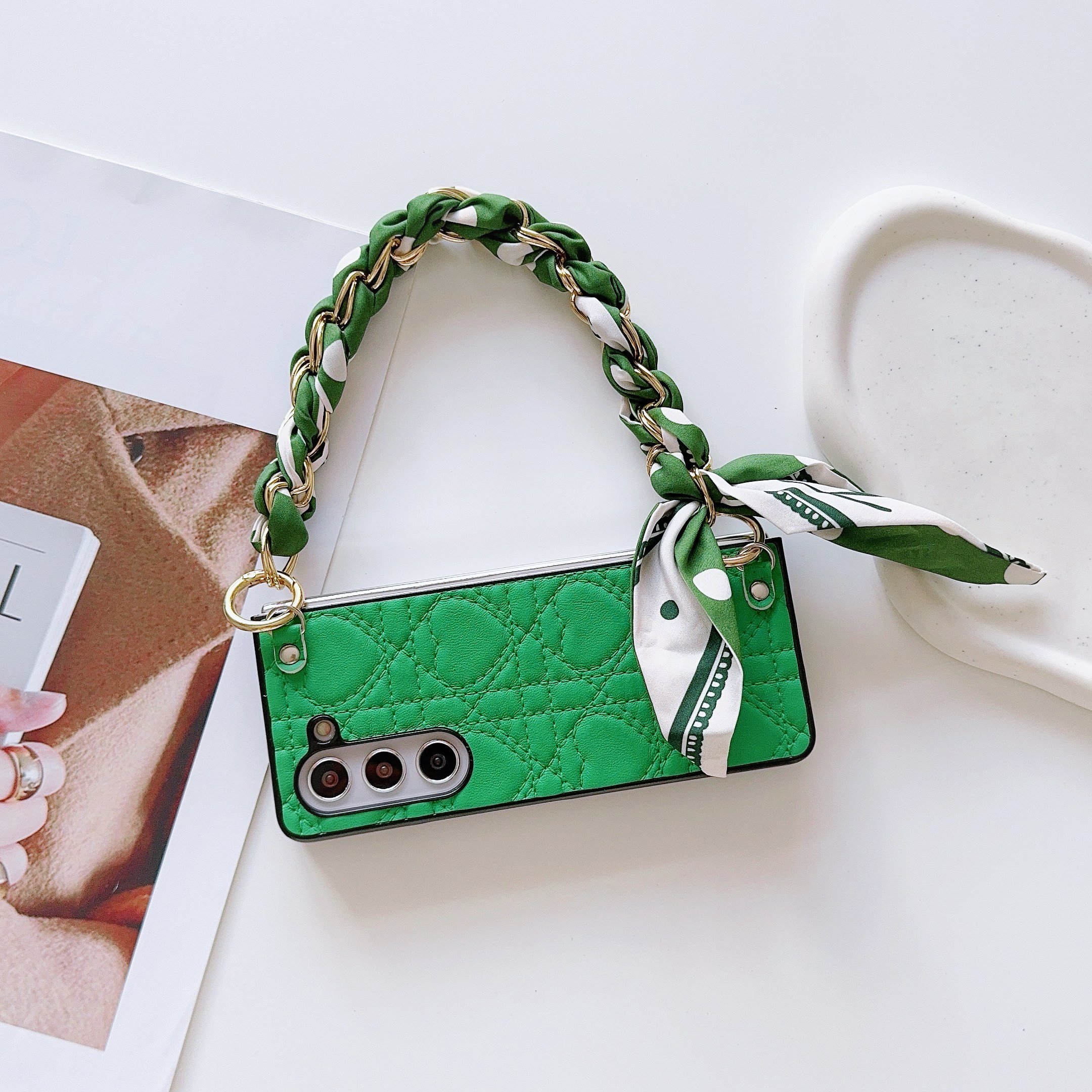 2024 New High-end Fashion Leather Phone Case with Bracelet for Samsung Galaxy Z Fold 6 5 4 3 vivo XFold Magic Xiaomi Fold 2 3
