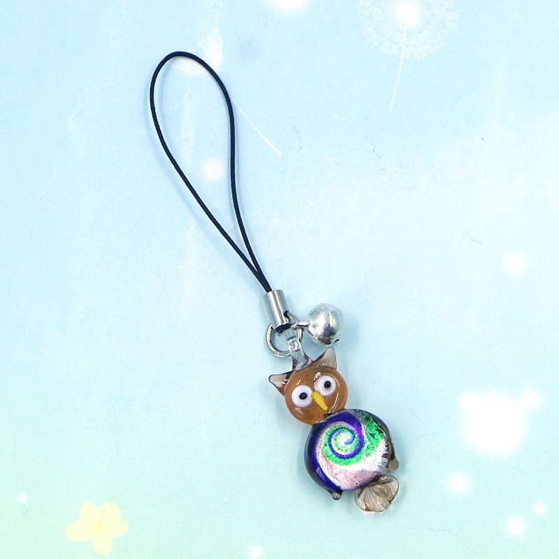 Customizable Murano Glass Bear Pendant Strap Fashionable Mobile Phone Strap for Cell Phones