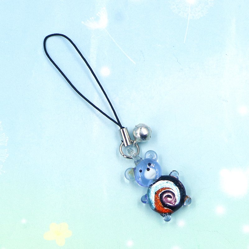 Customizable Murano Glass Bear Pendant Strap Fashionable Mobile Phone Strap for Cell Phones