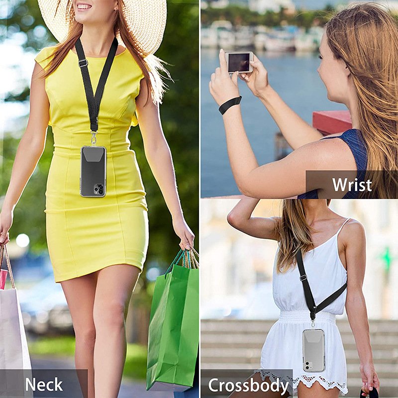 New Crossbody Wide Mobile Phone Necklace Patch Adjustable Long Universal Cell Phone Strap Holder Phone Lanyard