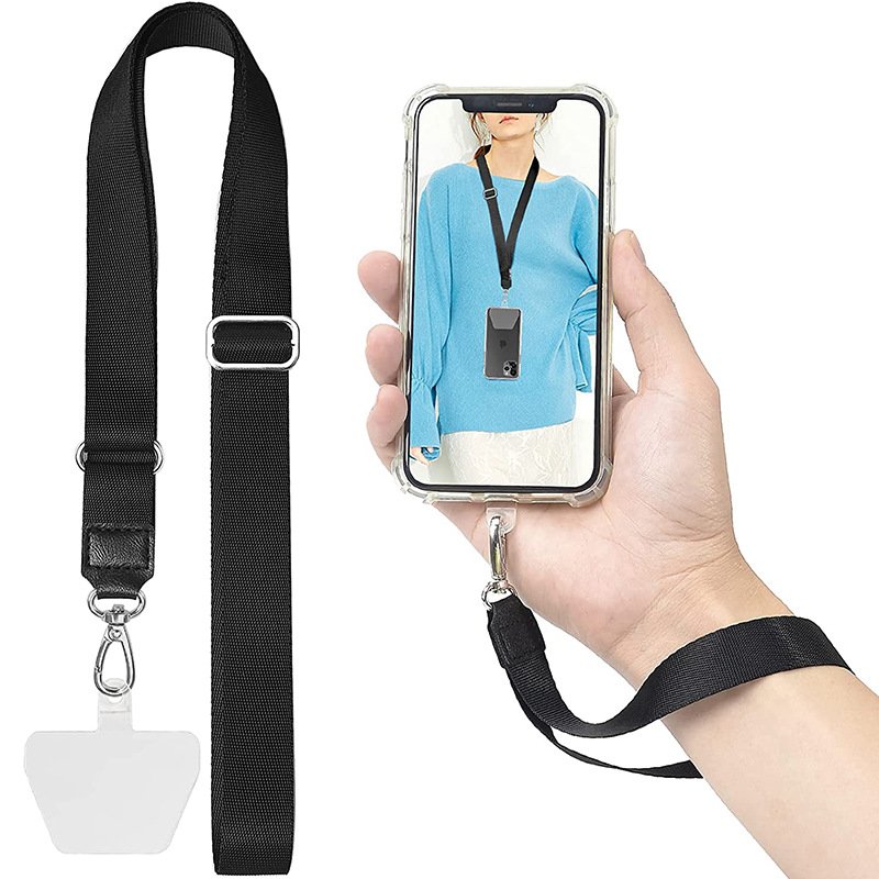 New Crossbody Wide Mobile Phone Necklace Patch Adjustable Long Universal Cell Phone Strap Holder Phone Lanyard