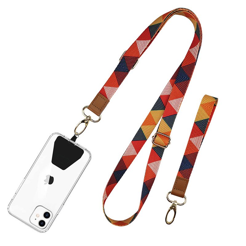New Crossbody Wide Mobile Phone Necklace Patch Adjustable Long Universal Cell Phone Strap Holder Phone Lanyard