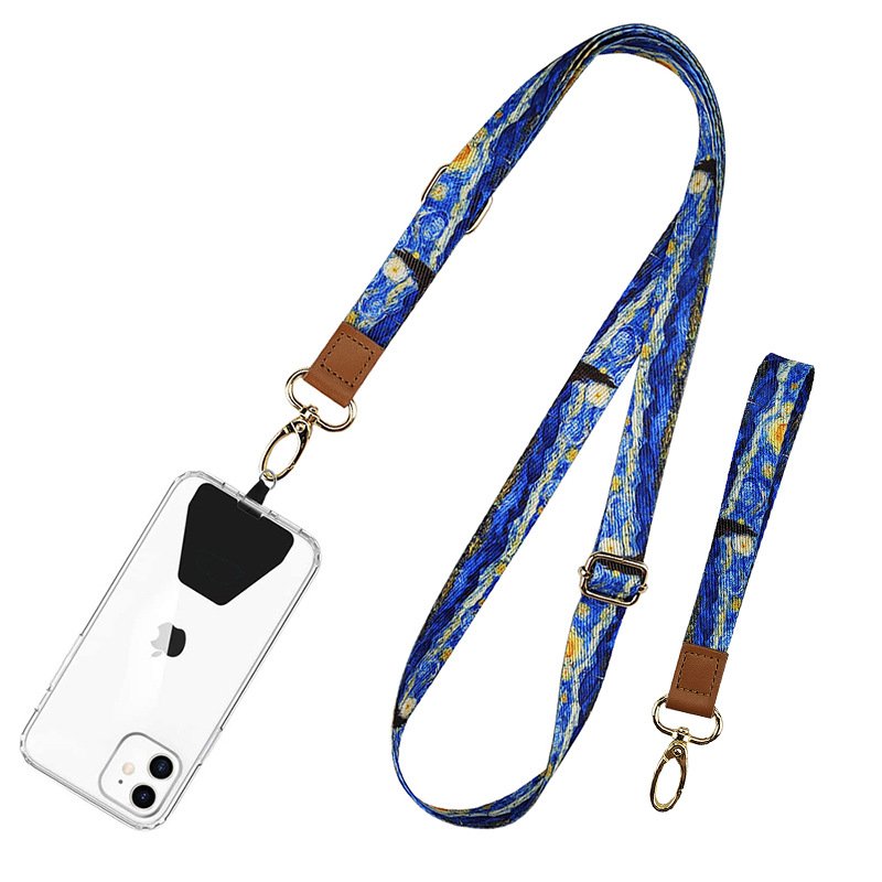 New Crossbody Wide Mobile Phone Necklace Patch Adjustable Long Universal Cell Phone Strap Holder Phone Lanyard