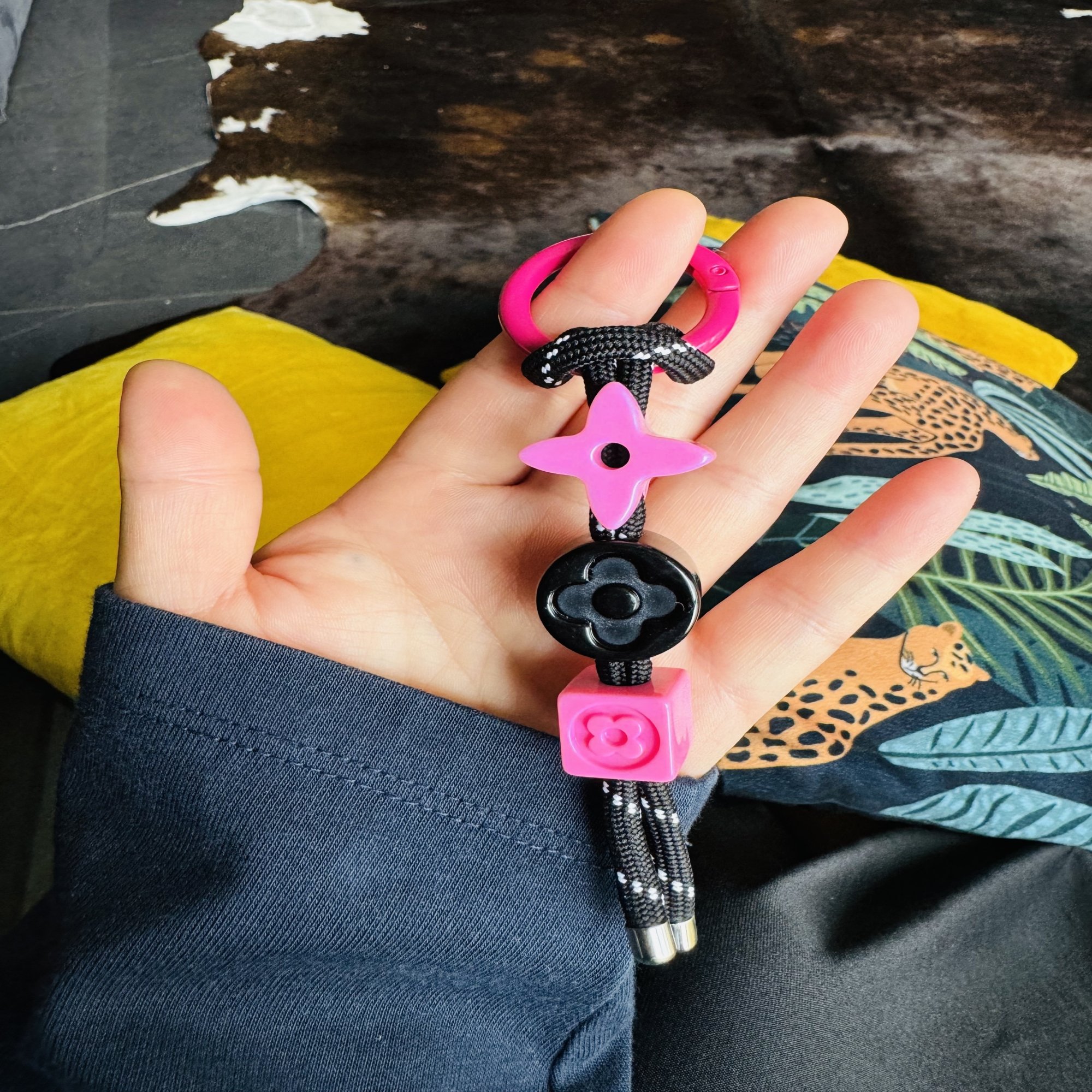Custom Adjustable Nylon Mobile Phone Lanyard Wrist Strap Lanyard Clothes Decorative Chain