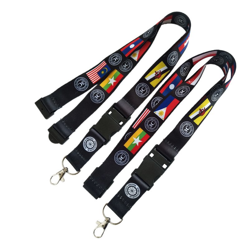 Factory Lanyard Memory Stick USB Promotional Business Gift Thermal Transfer Printed Memory Neck Straps Flash Drive USB Lanyard