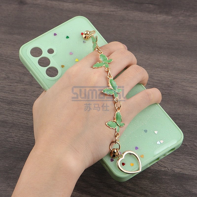 butterfly chian epoxy glitter phone case for motorola g stylus 5g 2022 for iphone 16 15 16 case with strap for xiaomi 11t pro case