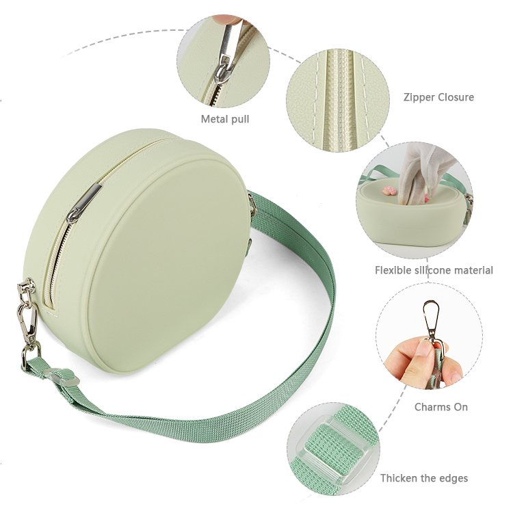 Women Silicone Tote Bag Custom LOGO Hole Silicone Shoulder Bag Handbag Fashion Ladies Satchel Messenger Bags