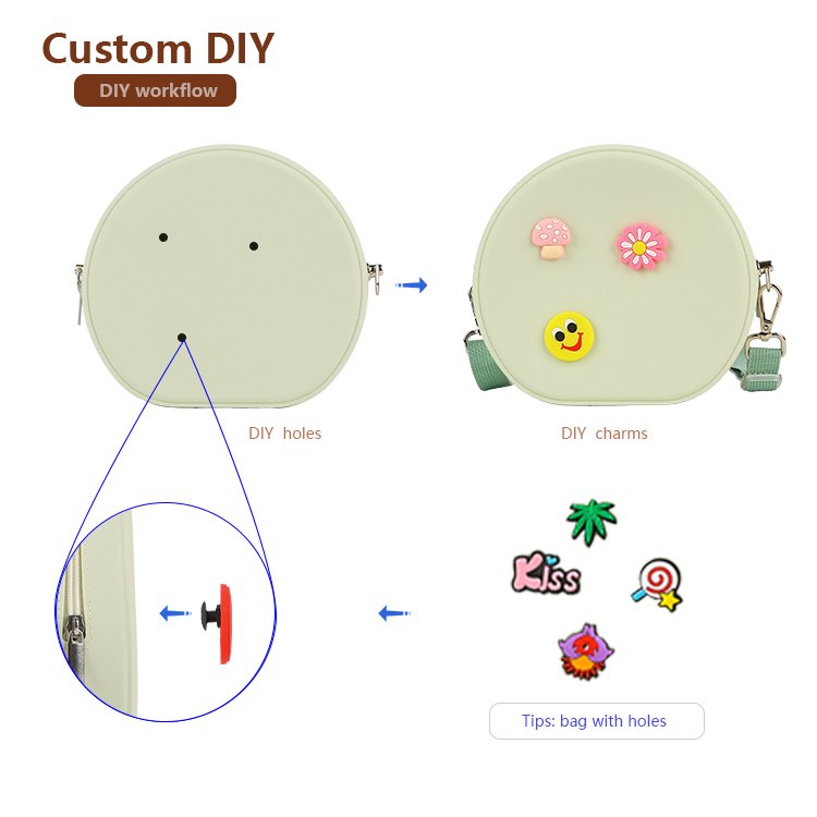 Women Silicone Tote Bag Custom LOGO Hole Silicone Shoulder Bag Handbag Fashion Ladies Satchel Messenger Bags