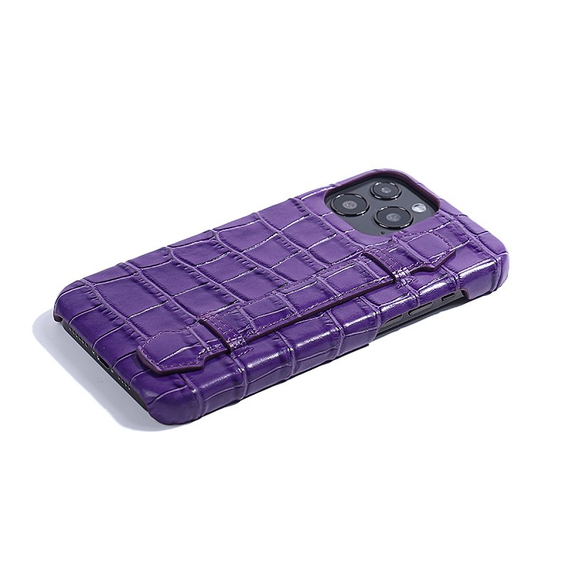 Handmade Luxury Genuine Crocodile Pattern Leather Phone Case With Strap For iPhone 14 15 Pro Max
