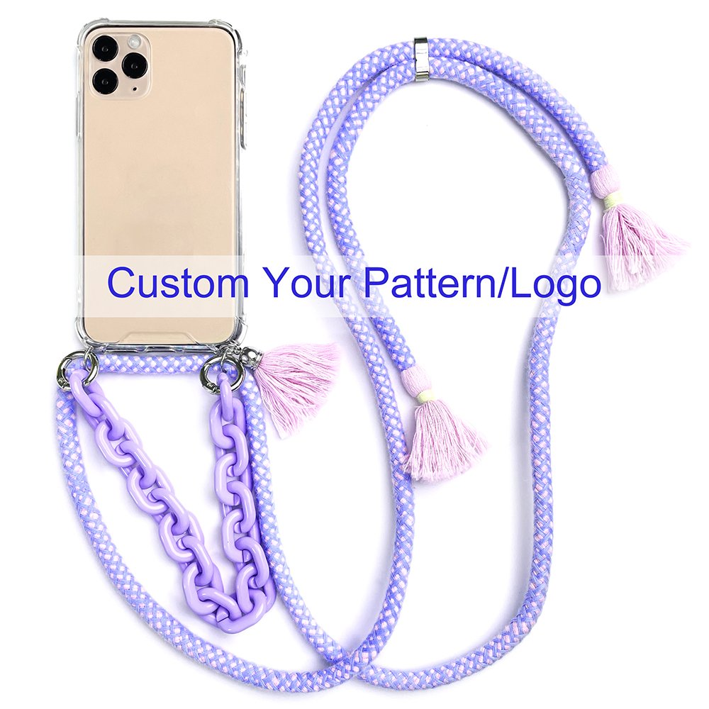 TENCHEN necklace phone case for iphone 16 new design crossbody phone cases with strap