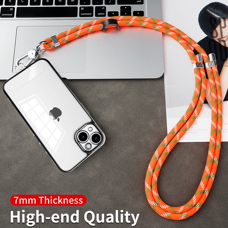 Mobile Phone Lanyard Adjustable 7mm Nylon Fashionable Crossbody cell phone Case Strap Neck Wrist Strap Made of Durable Polyester